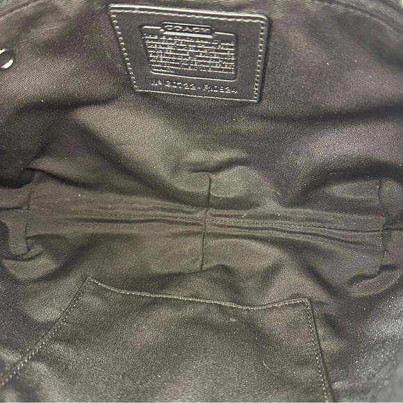 Coach Soho Signature Jacquard Hobo Black Leather Trim Vintage Y2K - Picture 9 of 10